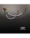 V-TAC LED Осветител 20W Висящ Черно+Златно 4000 - 10057 - 3