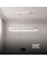 V-TAC 24W LED Висяща Лампа (80x20x100CM) 4000 Бяло Тяло - 10055 - 2
