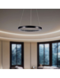 V-TAC 19W LED Висящ Осветител Акрил Кристал Черен 3000 - 10052 - Цена | LEDs4economy 2