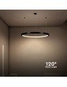 V-TAC 19W LED Висящ Осветител Акрил Кристал Черен 4000 - 10051 - 5