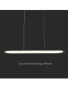 V-TAC 24W LED Висяща Лампа (80x100CM) 4000 Черно Тяло - 10045 - 6