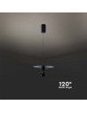 V-TAC 9W LED Висяща Лампа (30x320x100CM) Черно Тяло 4000 - 10084 - 5
