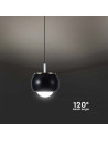V-TAC 9W LED Висяща Лампа (10x10x100см) Черно 3000 - 10078 - 6
