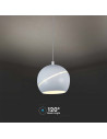 V-TAC 8.5W LED Висяща Лампа Φ180 Регулируемо Въже Touch On/Off Бяло Тяло 3000 - 8002 - 5