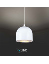 V-TAC 8.5W LED Висяща Лампа Φ100 Регулируемо Въже Touch On/Off Бяло Тяло 3000 - 7996 - 5