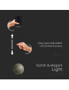 V-TAC 8.5W LED Висяща Лампа Φ180 Регулируемо Въже Touch On/Off Златно Тяло 3000 - 8003 - 4