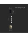 V-TAC 8.5W LED Висяща Лампа Φ180 Регулируемо Въже Touch On/Off Златно Тяло 3000 - 8003 - 5