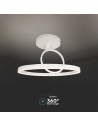 V-TAC LED Осветител 38W Плафон 500x200MM 4000 Бял Двоен Кръг - 14985 - 7