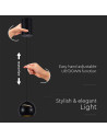 V-TAC 8.5W LED Висяща Лампа Φ180 Регулируемо Въже Touch On/Off Черно Тяло 3000 - 8001 - 2