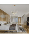 V-TAC 32W LED Висяща Декоративна Лампа 600x400x200 Златно Тяло 3000 - 3