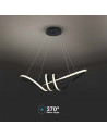 V-TAC 24W LED Висяща Декоративна Лампа 720x300 Черно Тяло 3000 - 8010 - 6