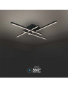 V-TAC LED Осветител 38W Плафон 850x850x105 3000 Черен - 14994 - 5