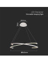 V-TAC LED Осветител 48W Висящ 800x1200 Димиращ Бял 4000К - 14987 - 6
