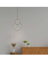 V-TAC LED Осветител 12W Висящ Геометрик 280 x 1800 Черен 3000К - 14998 - 2