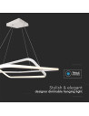 V-TAC LED Осветител 50W Висящ 600x600x1200 Димиращ Бял 4000К - 14989 - 7