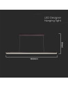 V-TAC LED Осветител 23W Линия 4000 Черен - 6943 - 3