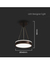 V-TAC LED Осветител 12W Висящ 4000 - 6931 - 2