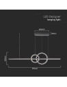 V-TAC LED Осветител 17W Висящ 4000 - 6935 - 4