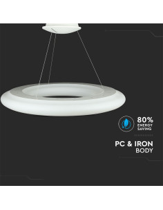 V-TAC 105W LED Висящ Пендел Бял 3000 - 40101 - Цена | LEDs4economy 2