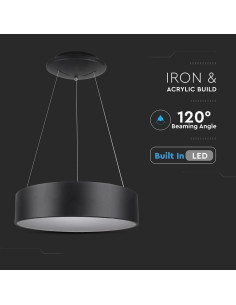 V-TAC 20W LED Пендел Димиращ Черен 3000 - 3993 - Цена | LEDs4economy 2