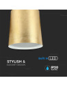 V-TAC 7W LED Пендел Акрил Златен Абажур 12x19 3000а Светлина - 3934 - 4
