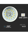 V-TAC 7W LED Пендел Акрил Златен Абажур 12x19 Неутрална Светлина - 3928 - 6