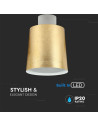 V-TAC 7W LED Пендел Акрил Златен Абажур 12x19 Неутрална Светлина - 3928 - 7