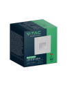 V-TAC 3W LED Осветител За Стъпала Бял Квадрат 3000K - 10376 - 2