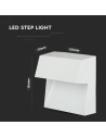 V-TAC 3W LED Осветление За Стъпала Бяло Тяло 4000К IP65 - 121403 - 8