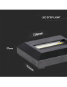V-TAC 2W LED Осветление за Стъпала Черно Тяло Квадрат 4000К - 12