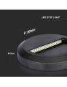 V-TAC 2W LED Осветление за Стъпала Черно Тяло Кръг 4000К - 211316 - 12