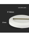 V-TAC 2W LED Осветление за Стъпала Бяло Тяло Кръг 4000К - 211314 - 7