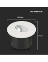 V-TAC 3W LED Луна за Стена Кръг 3000К - 6
