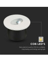V-TAC 3W LED Луна за Стена Кръг 3000К - 7