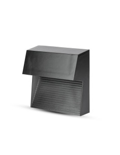 V-TAC 3W LED Осветление за Стъпала Черно Тяло Квадрат Неутрално Бяла Светлина - 1399 - Цена | LEDs4economy