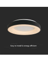 V-TAC LED Осветител за таван 49W 60x9CM Черно Тяло 3000 - 15346 - 3