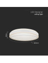 V-TAC LED Осветител 18W Кръг за Таван Бяла Рамка 4000 - 6987 - 4