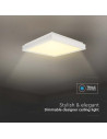 V-TAC LED Осветител 48W Квадрат за Таван Бяла Рамка 4000 - 6918 - 2