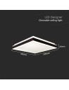 V-TAC LED Осветител 48W Квадрат за Таван Черна Рамка 4000 - 6917 - 2