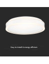 V-TAC LED Осветител 38W Кръг за Таван Бяла Рамка 4000 - 6909 - 4