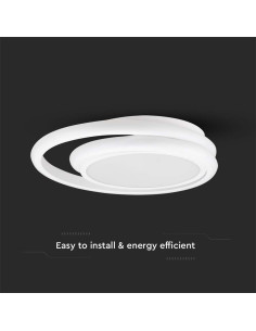 V-TAC LED Осветител 24W Плафон 4000К Бял Двоен Кръг - 6995 - Цена | LEDs4economy 2