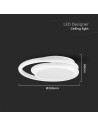 V-TAC LED Осветител 24W Плафон 4000К Бял Двоен Кръг - 6995 - 5