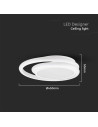 V-TAC LED Осветител 38W Плафон 4000 Бял Двоен Кръг - 6921 - 2