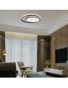 V-TAC LED Осветител 38W Плафон 4000 Черен Двоен Кръг - 6920 - 2