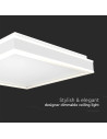 V-TAC LED Осветител 38W Плафон 4000 Квадрат Бяла Рамка - 6915 - 3