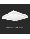 V-TAC LED Осветител 38W Плафон 4000 Квадрат Бяла Рамка - 6915 - 4