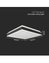V-TAC LED Осветител 38W Плафон 4000 Квадрат Черна Рамка - 6914 - 3