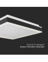 V-TAC LED Осветител 38W Плафон 4000 Квадрат Черна Рамка - 6914 - 4