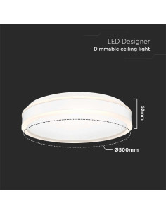 V-TAC LED Осветител 42W Плафон 4000 Кръг Бял - 6912 - Цена | LEDs4economy 2
