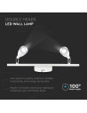 V-TAC 9W LED Двойна Спот Лампа 3000К Бяла - 218266 - 6